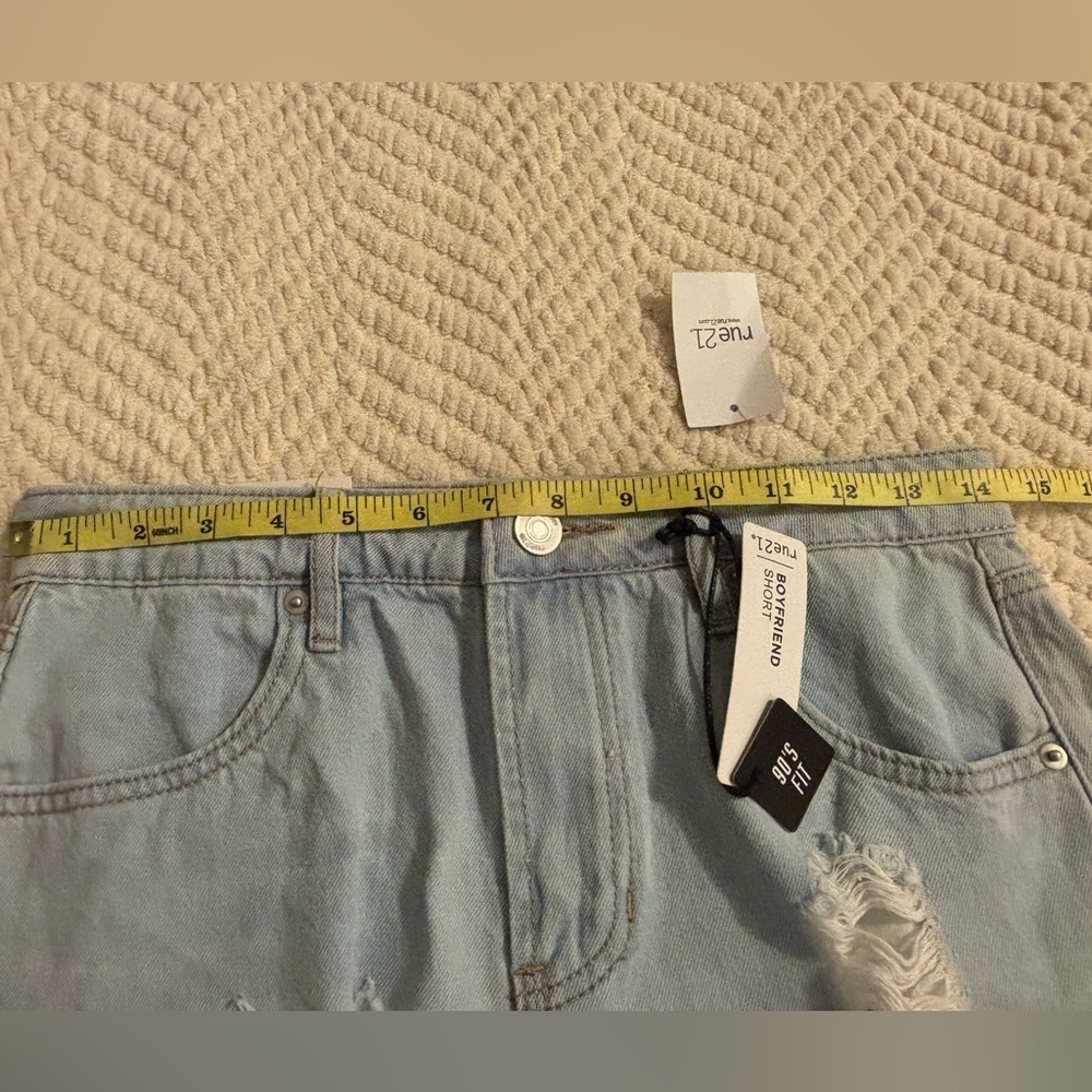 Rue21 Light Blue Denim Shorts Size 6 - Picture 8 of 8